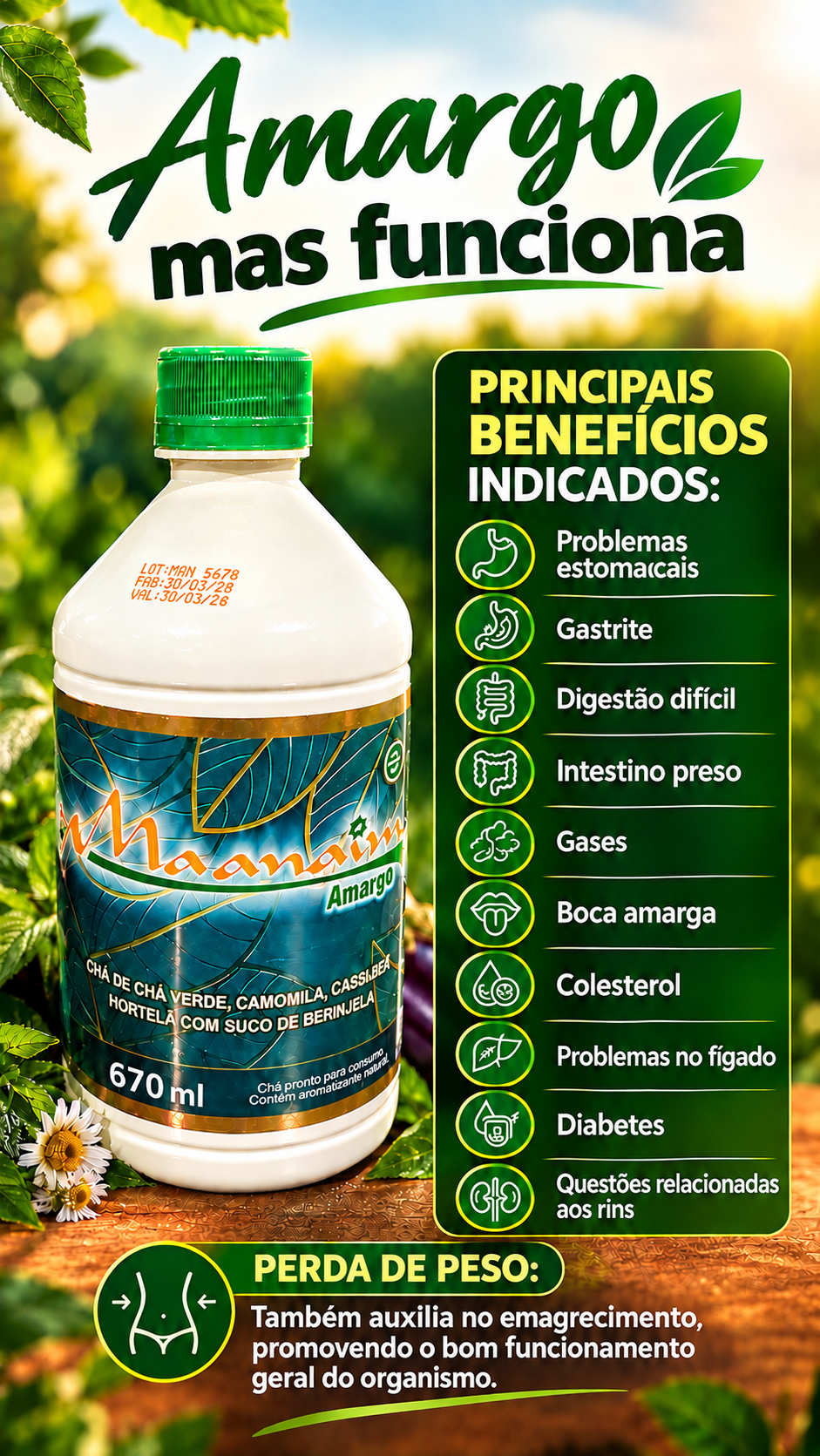 Maanaim Amargo - Concentrado de Ervas Selecionadas